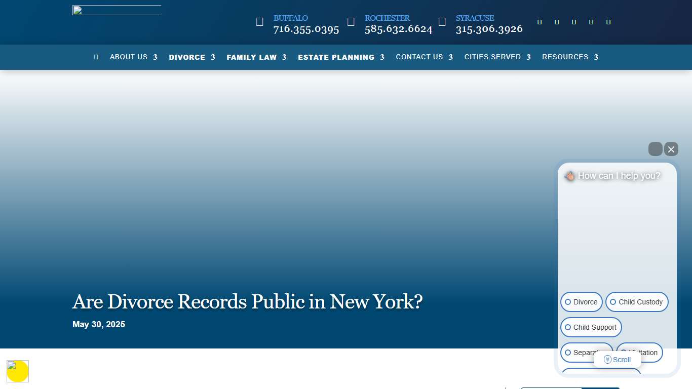 Are Divorce Records Public in New York? Clark Peshkin